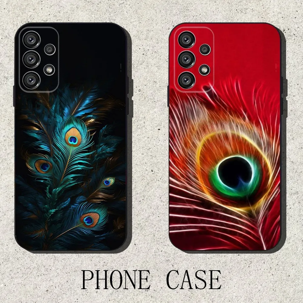 

Bird Animal Peacock Feather Phone Case For Samsung S25,S24,S21,S22,S23,S30,Ultra,S20,Plus,Fe,Lite,Note,10,9,5G Black Cover