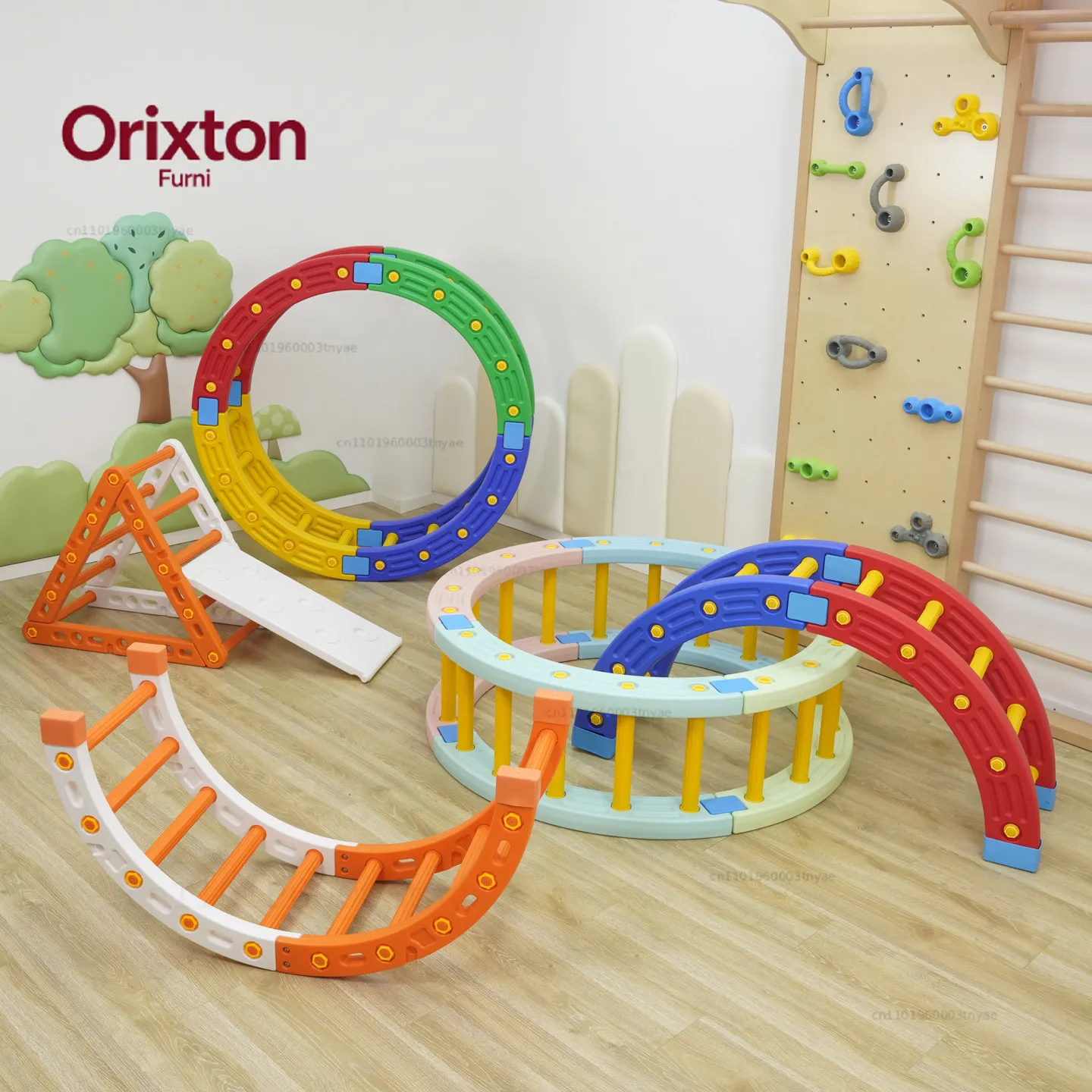 Quarter circle climbing frame Children's sensory integration training equipment Indoor home teaching aids Balance