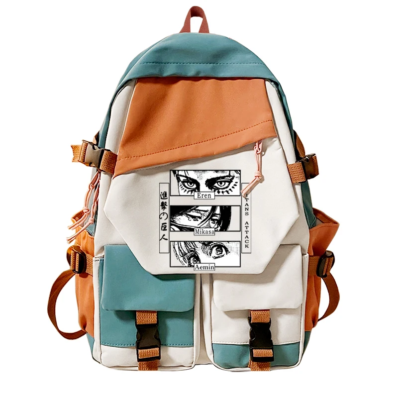 Japanese Anime Attack on Titan Cool Graphic Women School Bag Shingeki No Kyojin Manga Harajuku Girls Backpack Casual School Bags