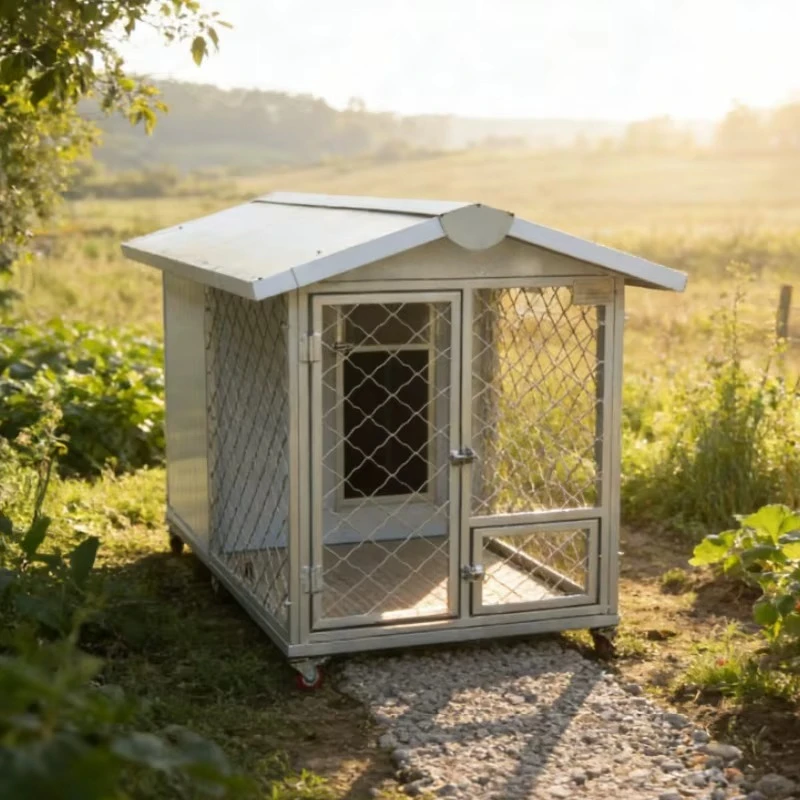 Easy Clean Collapsible White Custom Size Pet House Stainless Steel Wood Small Animals