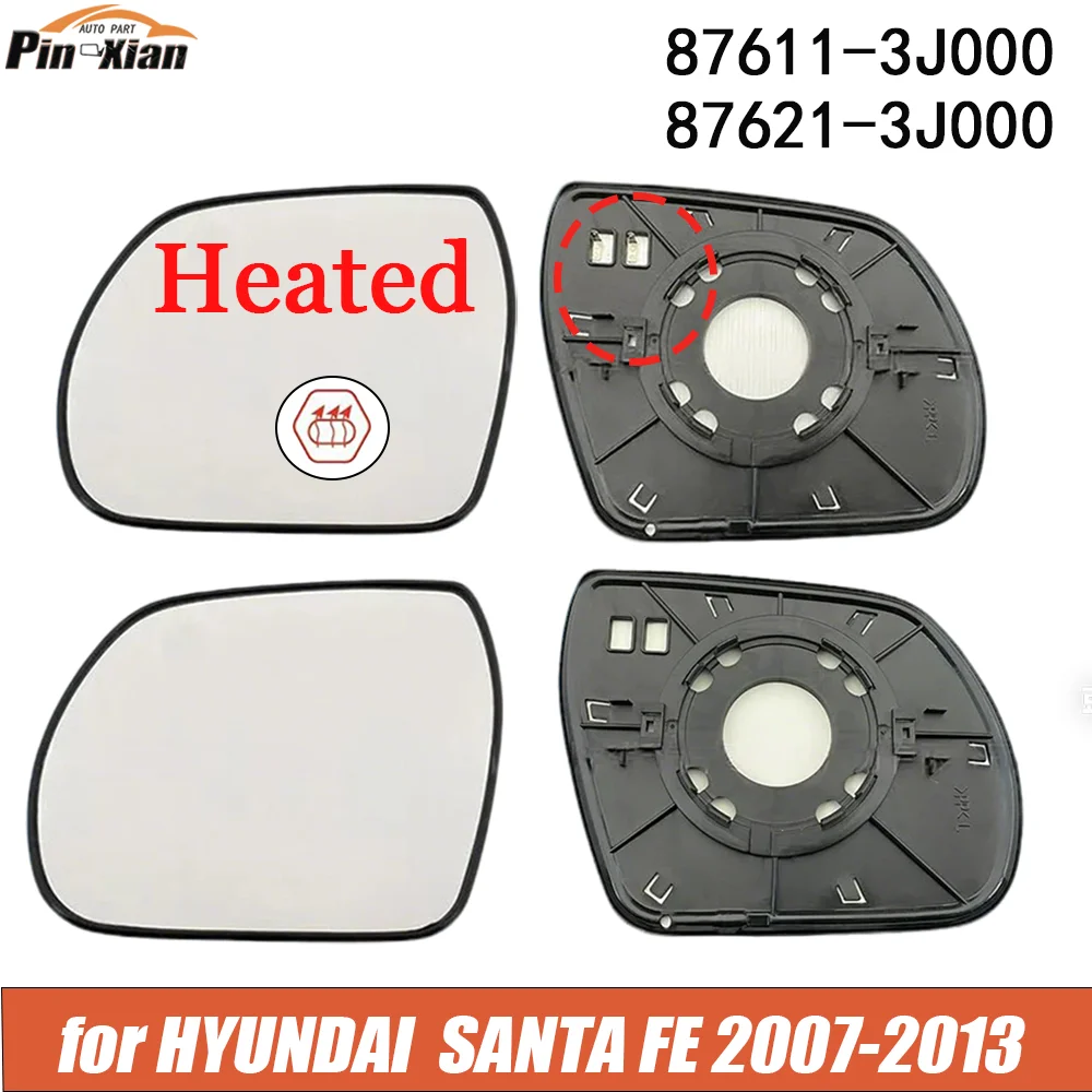 

Car Rearview Mirror Glass Lens Heated 87611-3J000 87621-3J000 For Hyundai SANTA FE 2007-2013 Rear view Mirror Car Accessories