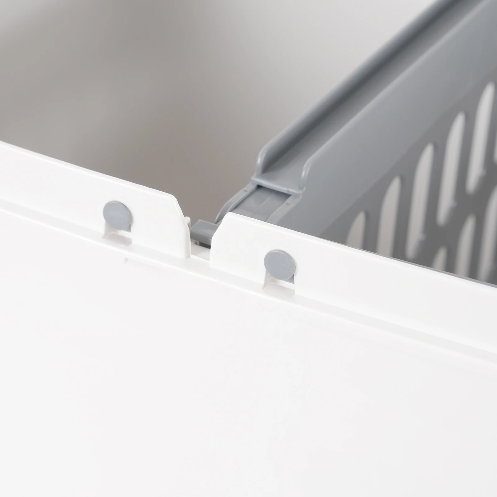 Weißer 45-Liter-Mülleimer aus PP, klassifiziert, Küchen-Mülleimer, Sortier-Mülleimer, vertikaler Mülleimer für Küchen, Schlafzimmer, Badezimmer – Detail 2