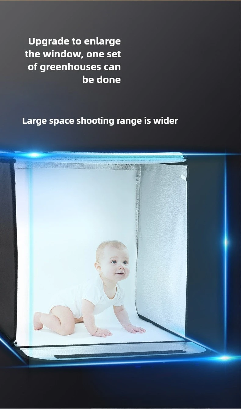 70cm Photo Studio Light Box Photography Studio Shooting Light Tent Box Backgrounds Tabletop LED Light Studio Box