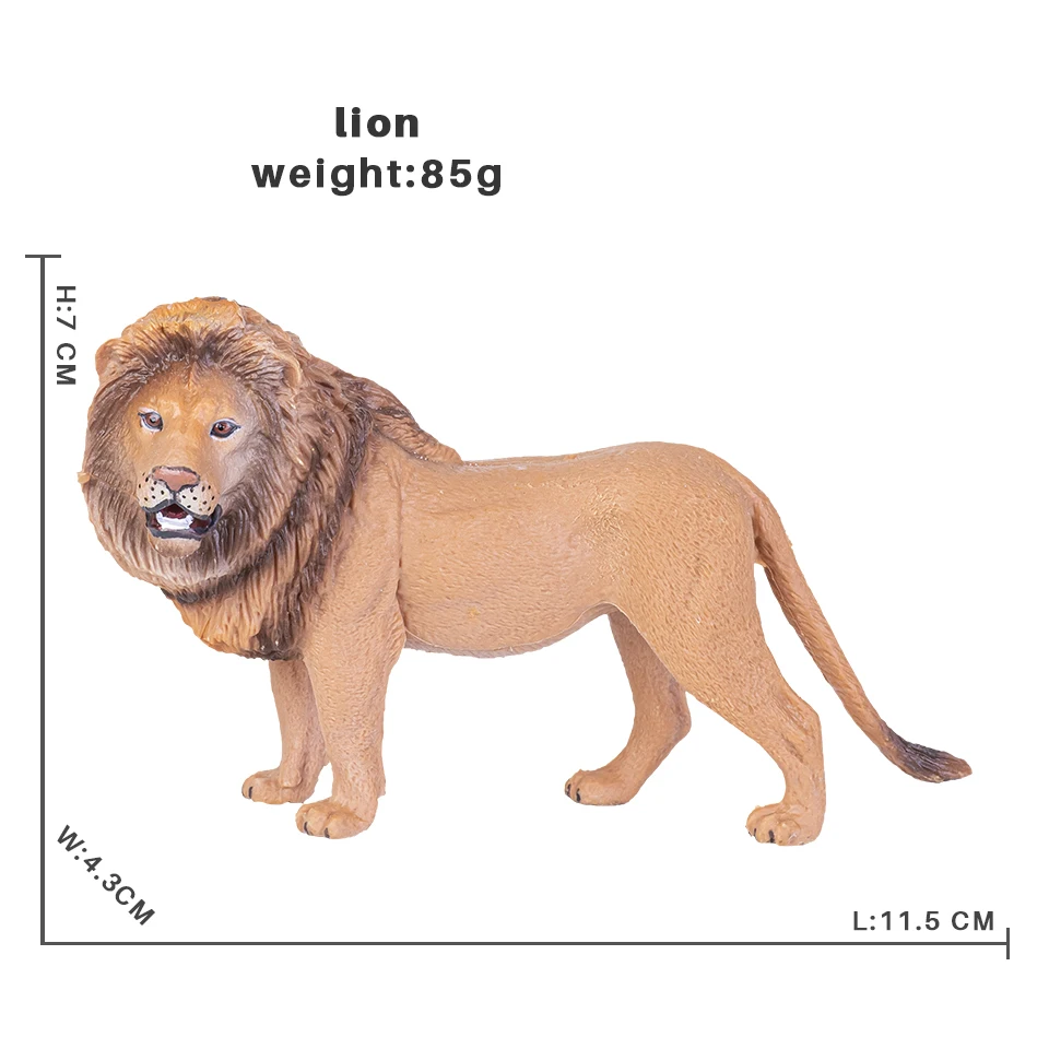 Afrikanische wilde Tiere Elefant Löwe Gepard Modells imulation große Mammut Action figuren PVC Lernspiel zeug für Kinder Geschenk – Detail 2