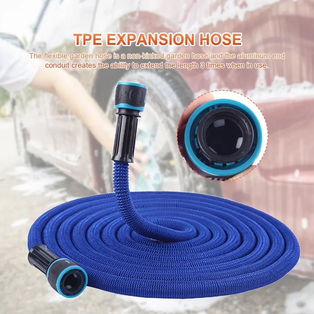 Garden Water Hose Expandable Double Metal Connector High Pressure Pvc Reel Magic Water Pipes for Garden Farm Irrigation Car Wash