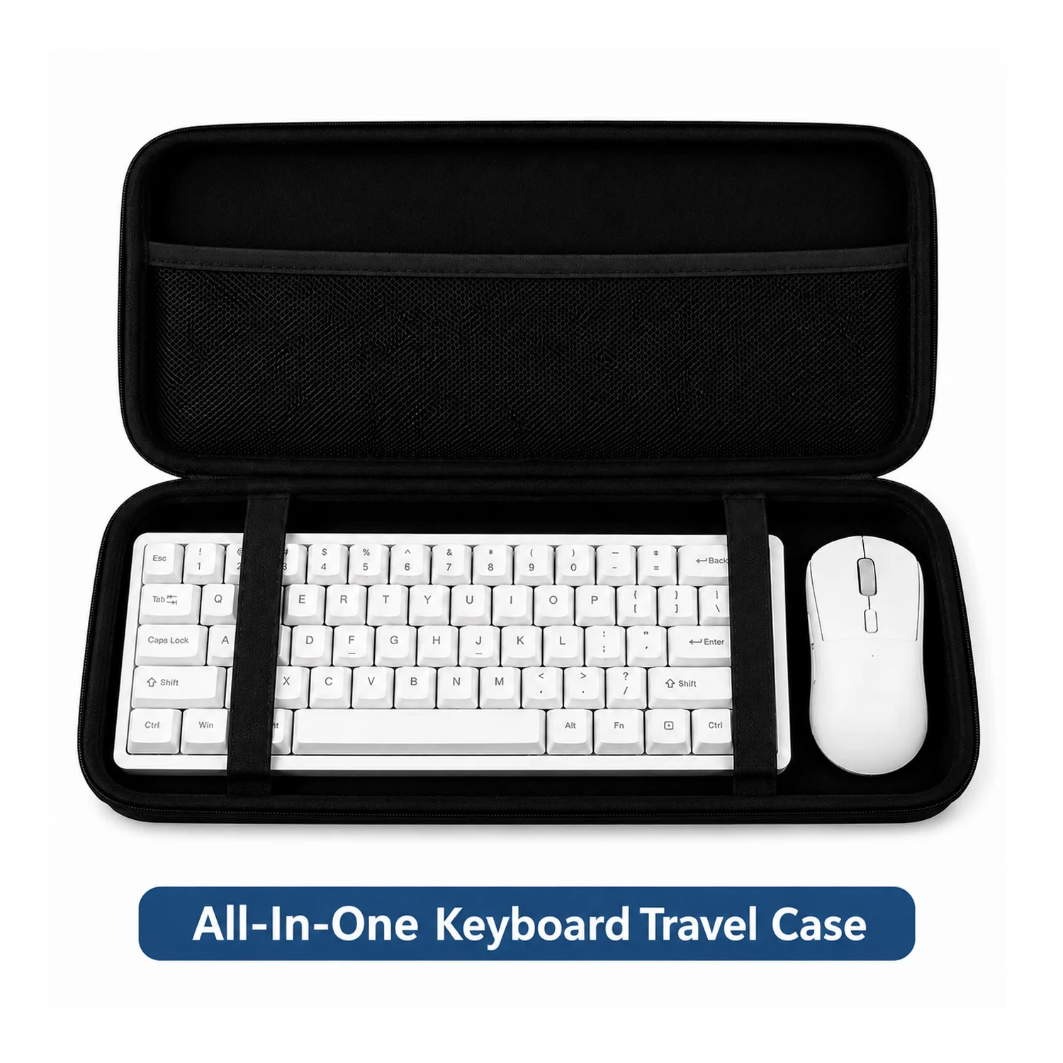 Hard Shell Keyboard Case for 61 Key to Full Size Mechanical Keyboard, Portable Travel Bag,Waterproof Protective Carrying Case