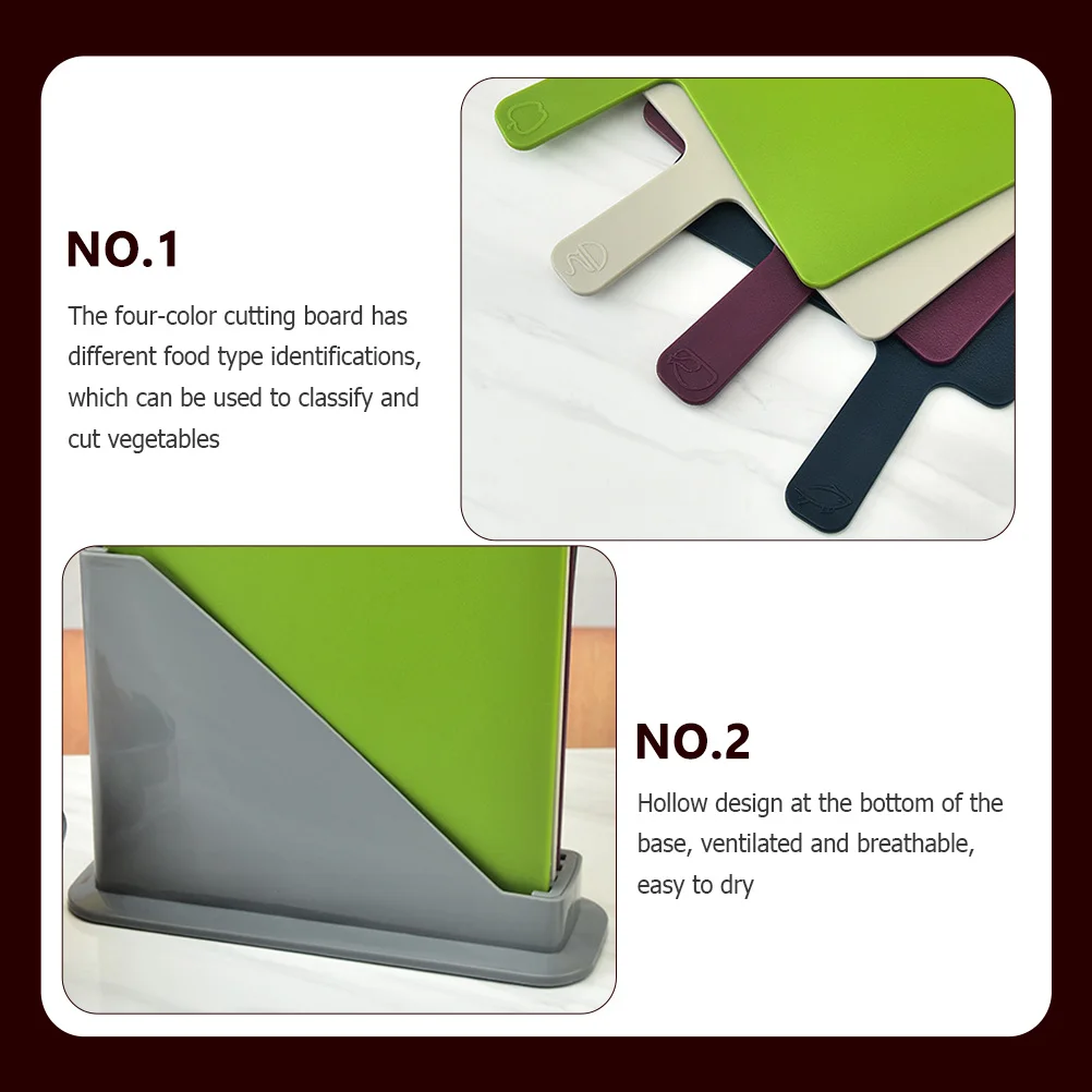 

1 Set Creative Classification Chopping Board Kitchen Cutting Board For Fruits Vegetables Bread Easy Clean Pp Material