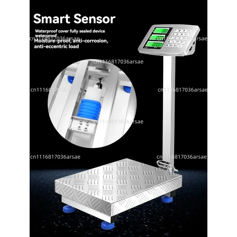 Commercial Platform Scale Stainless Steel 150kg  Waterproof Electronic Scale Accurate Foldable Scale