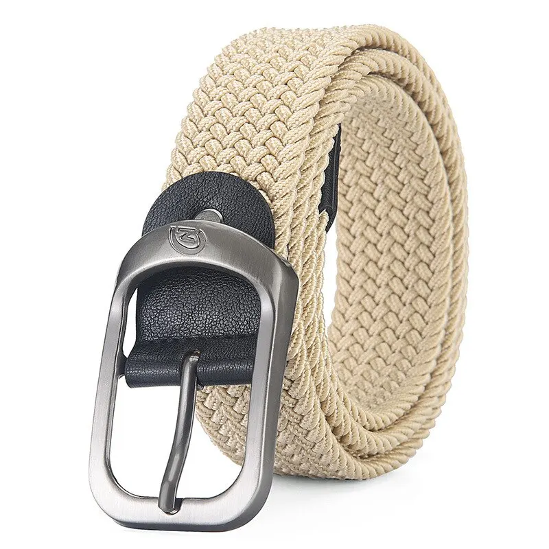 Herenriem Casual geweven elastische riem Buitensporten Damesriem Geen behoefte aan ponsen Klimmen Werkriem Voor Heren Dames Mode