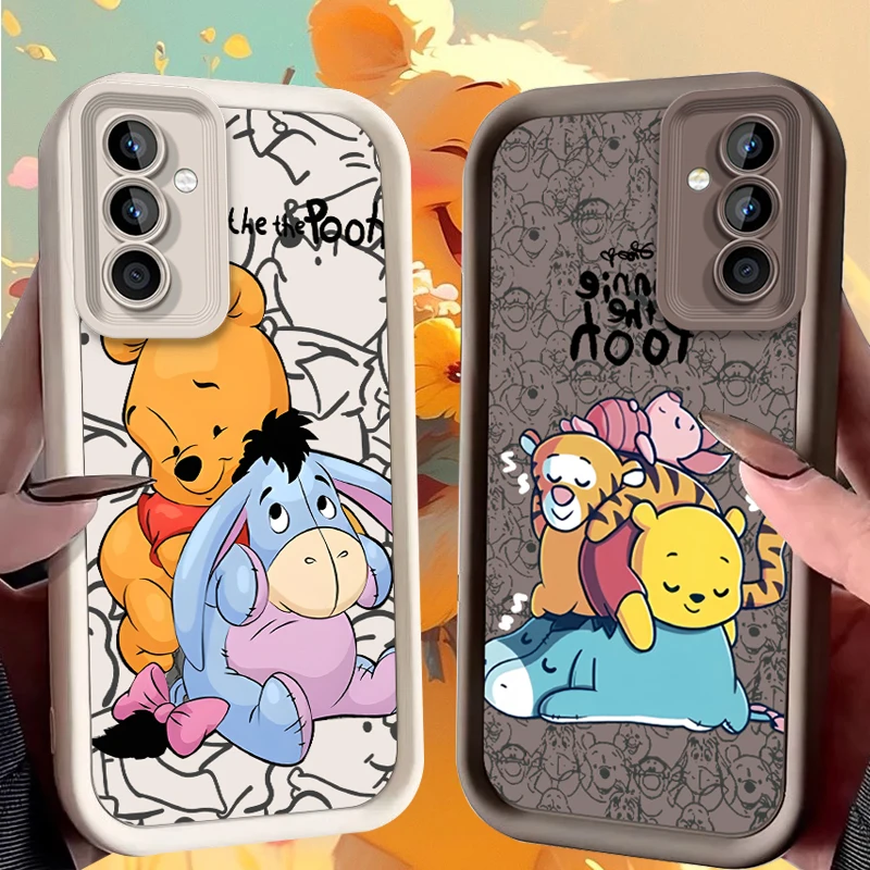 Winnie Pooh Soft Case for Samsung Galaxy S24 S23 Ultra S22 S21 Plus S20 FE A54 A53 A52 A52S A51 A50 A50S A34 A33 A32 4G 5G Cover