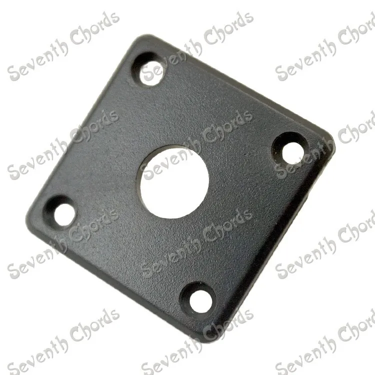 12 Pcs 3 Colour Plastic Square LP Electric Guitar Jack Plates JackPlate  - Black & Cream & White