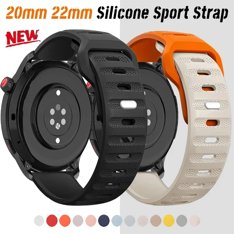 20mm 22mm Silicone Strap for Samsung Galaxy Watch 5 4 3 Band 45mm Gear S3 Active for Huawei GT2 Pro Sport Loop Band Bracelet