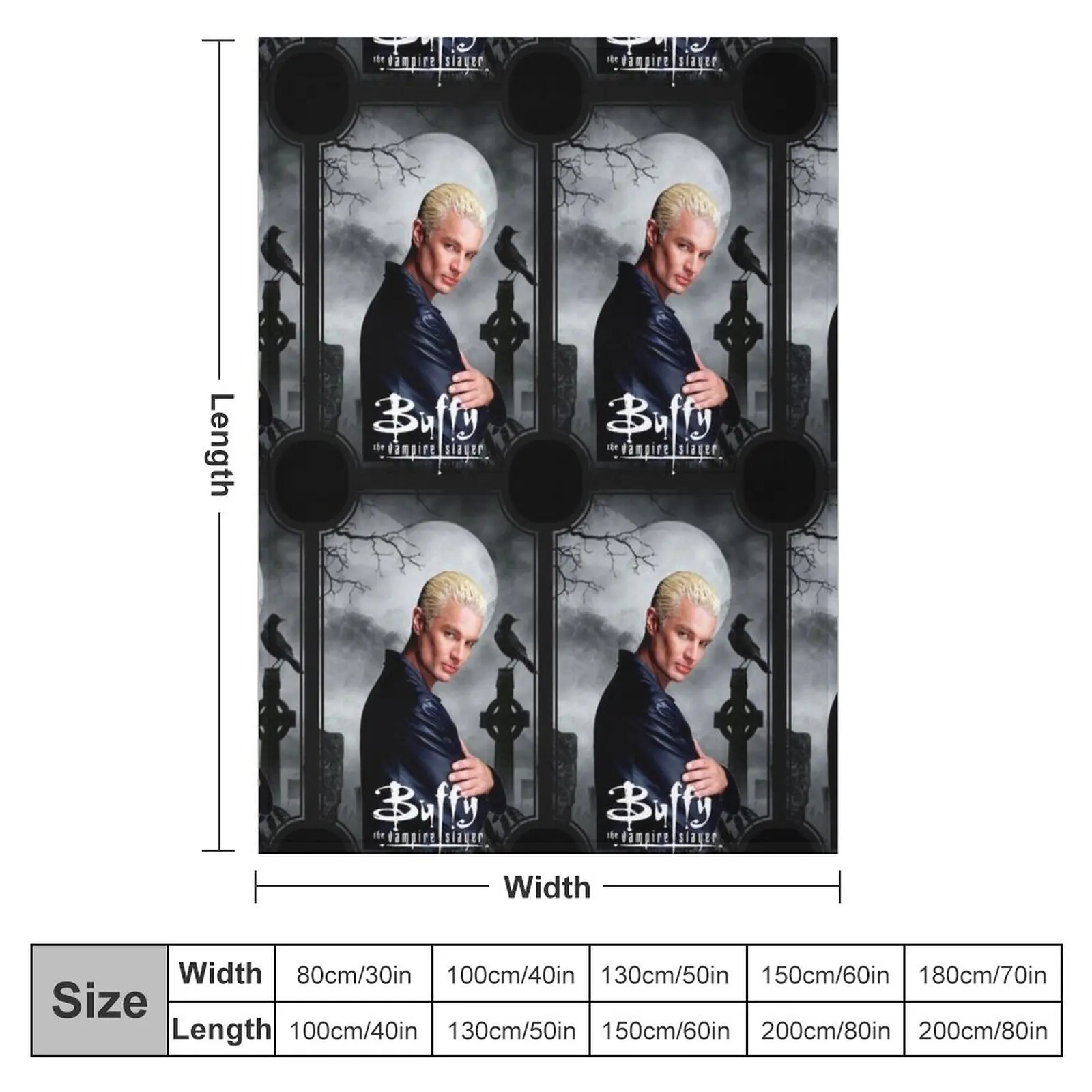 BUFFY - SPIKE Throw Blanket Luxury Throw Blanket Blanket For Decorative Sofa