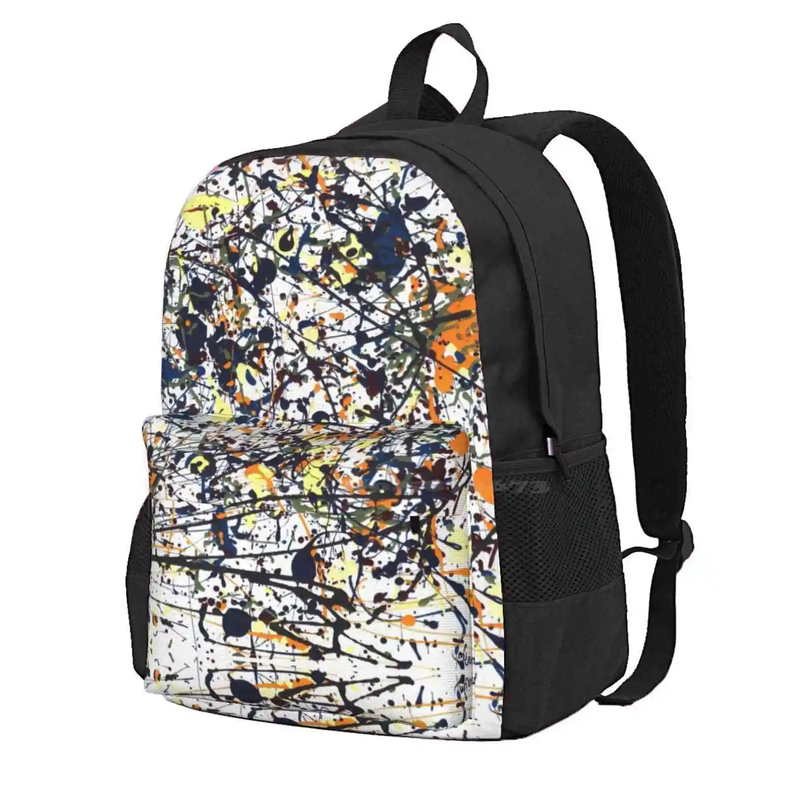 Mijumi Pollock Hot Sale Schoolbag Backpack Fashion Bags Mijumi Pollock Mijumi Art Jackson Pollock Splatter Art Drip Art Messy