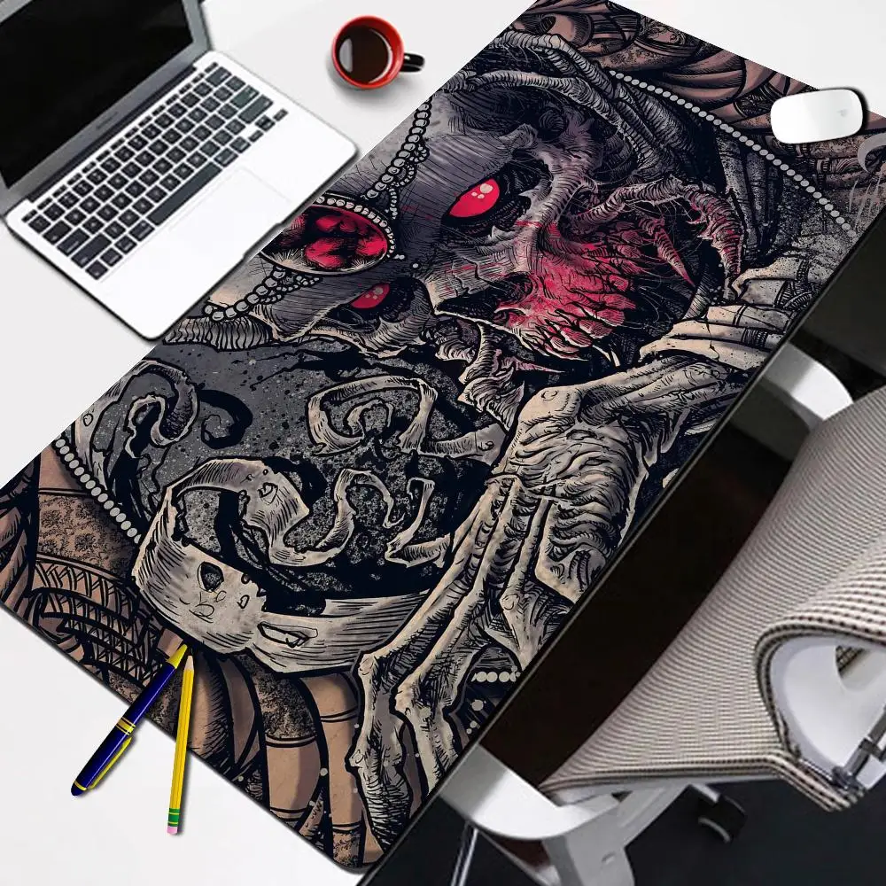 

Dark Horror Skull XXL Large Mouse Pad Padmouse Gaming Accessiores Mousepad Keyboard Mouse Mat Deskmat Mausepad