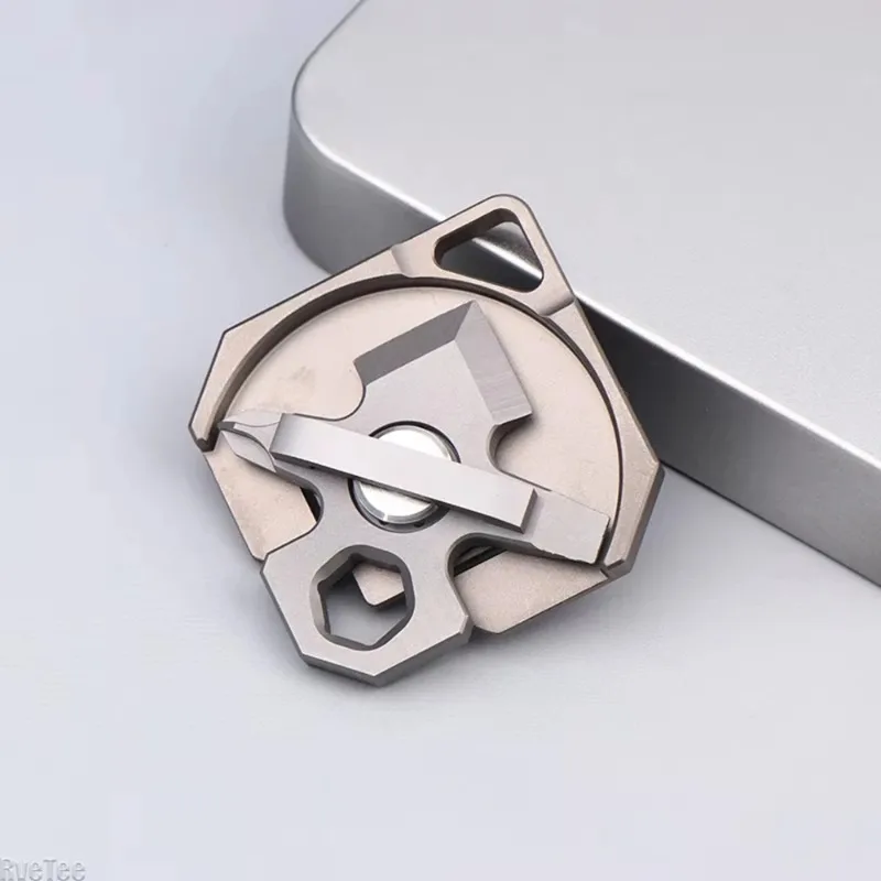 

Portable Titanium Alloy Multifunctional Wrench Screwdriver Mini Cutting Tool Outdoor EDC Emergency Key Pendant Multi-tools