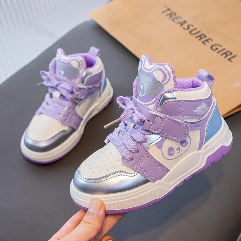 Buty dziecięce Moda Wysokie buty sportowe Dziewczęta Chłopcy Oddychające antypoślizgowe buty deskorolkowe Jesień Nowa miękka podeszwa Dziecięce