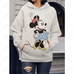 Disney-Mickey и Минни Маус com Capuz для Mulheres, Moletom Multi, оригинальный дизайн, Y2K