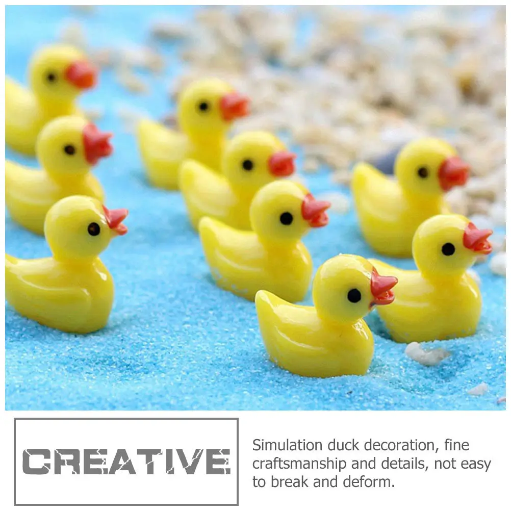 

60Pcs Moss Micro Landscape Decor Resin Duck Charms Miniature Bonsai Decoration Resin Craft Garden Ornament Desktop Charms