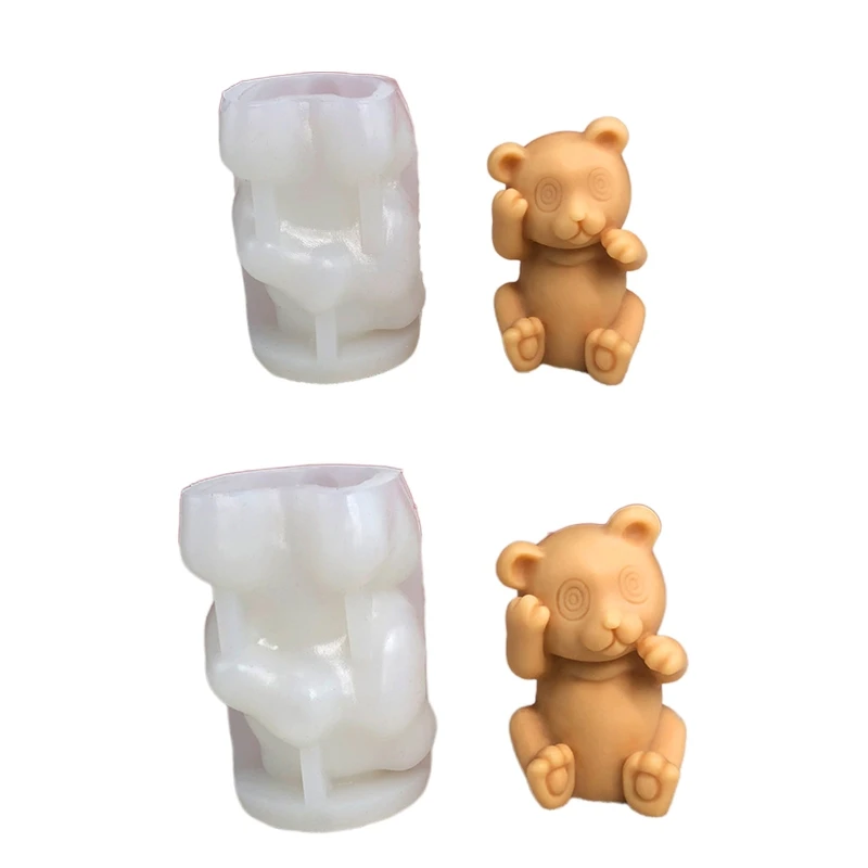 Lovely Panda Resin Mold Decorative Home Office Weeding Decor Craf