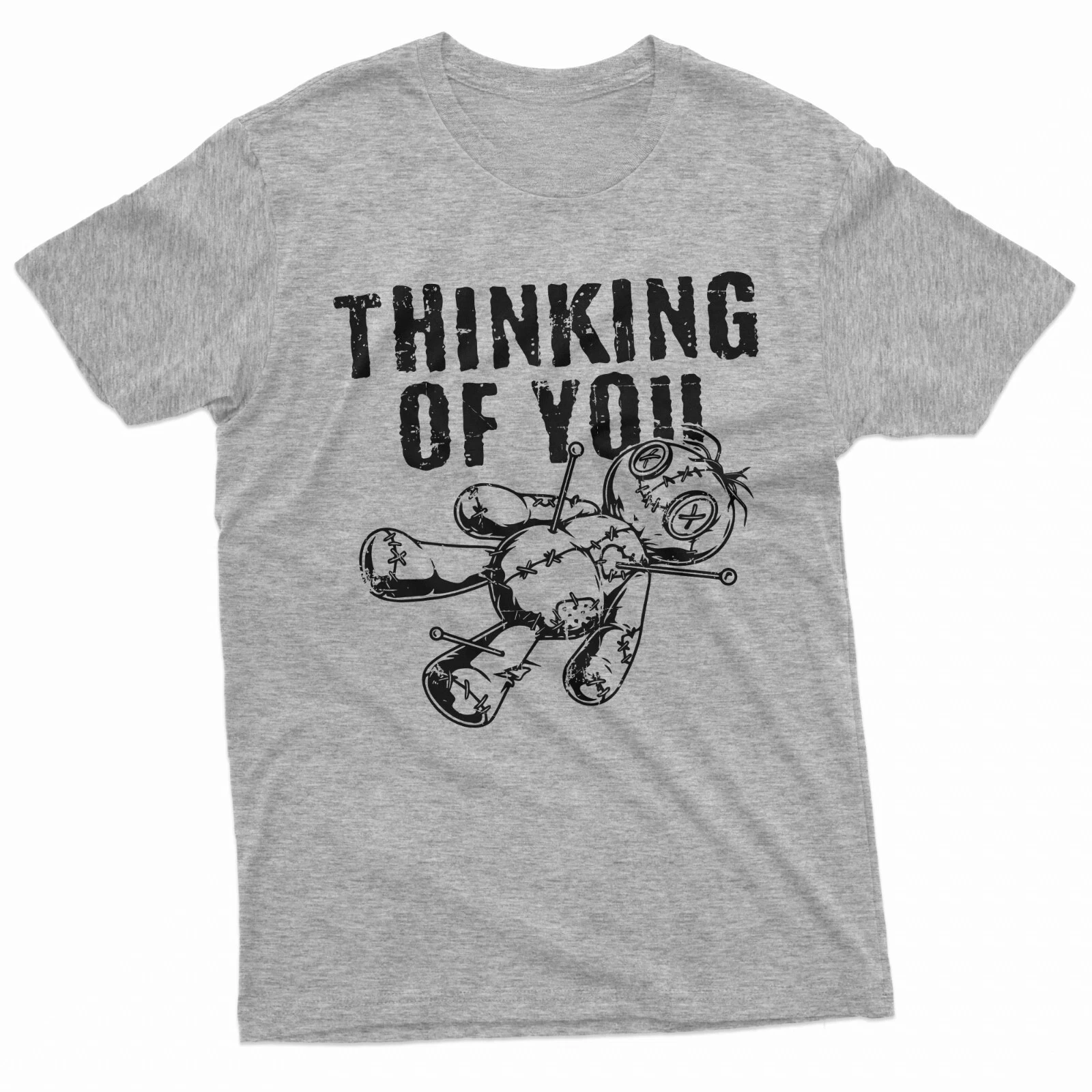 Funny Thinking of Our Missing T-shirt Halloween Creepy Voodoo Doll Horror Shirt Comfortable and Soft Men's Clothing Men Tee