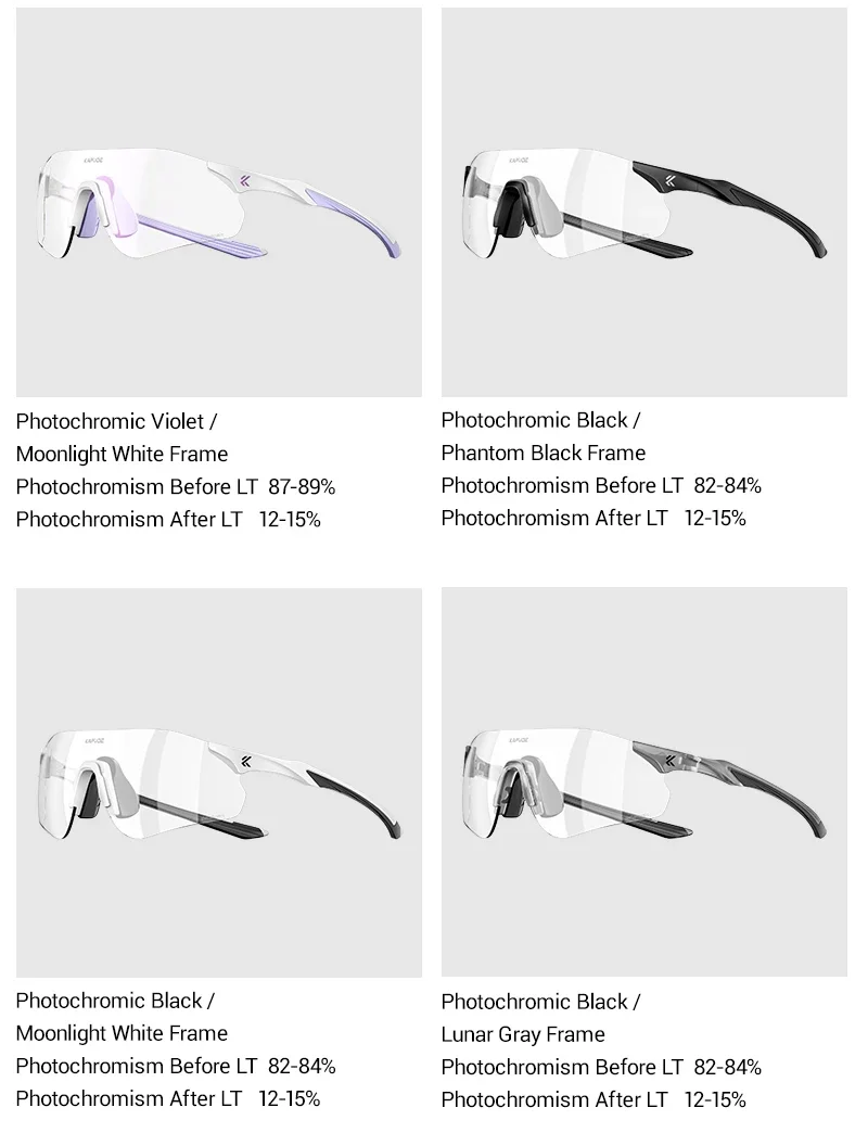 Kapvoe Photochrome Laufsonnenbrille für Herren, Outdoor-Sport, Fahrradbrille, Radbrille, UV400, ultraleichte Marathon-Brille, MTB – Detail 20