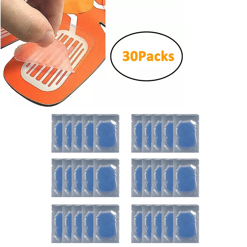 

30Packs(60Pcs) Hydrogel Pad Replacement Fitness Gel Patch Massage Gel Stickers For Abdominal Trainer Belt