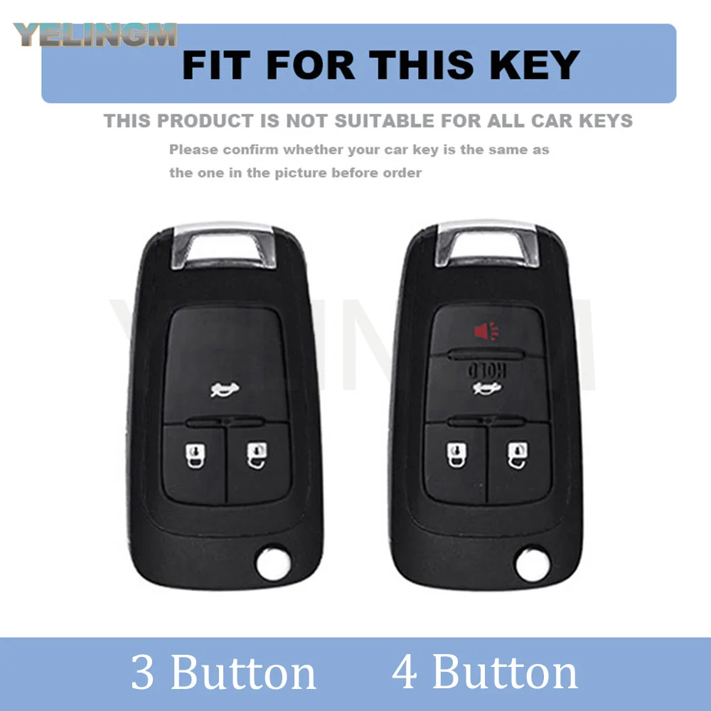 3/4 Buttons Soft TPU Car Key Case For Opel/Buick/Chevrolet Cruze Epica Lova Camaro Impala Aveo Malibu Sail Orlando