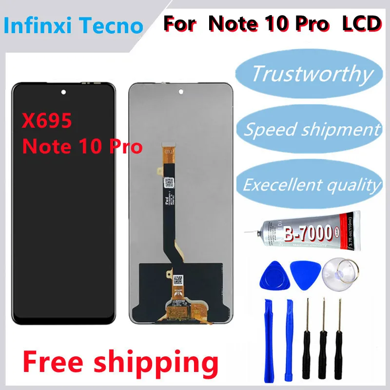 

High Quality 6.95 ” For Infinix Note 10 Pro X695 / Note 10 Pro NFC X695C LCD Display Touch Screen Digitizer Assembly Repla