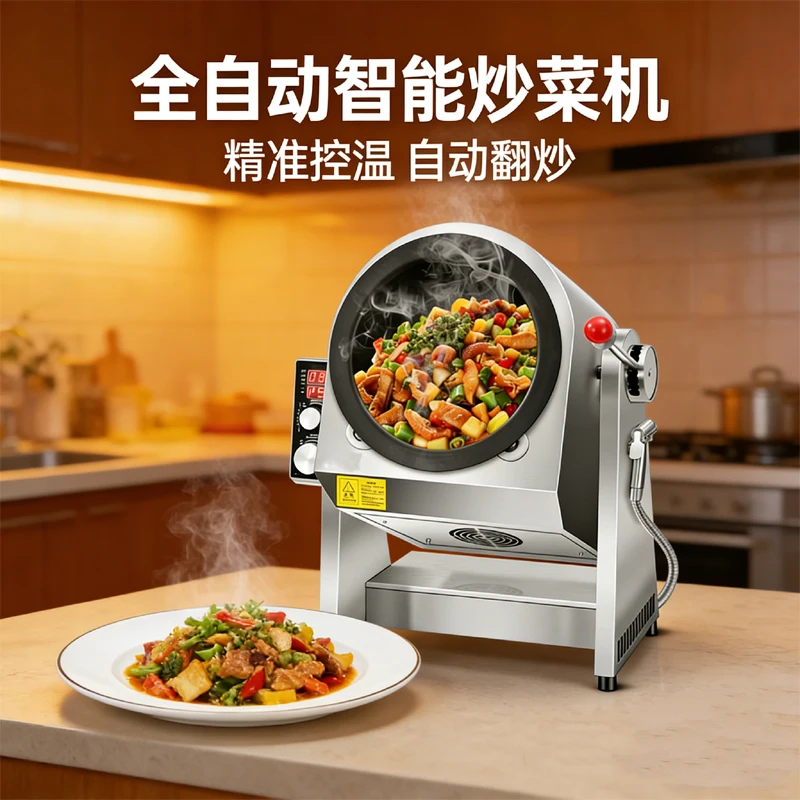 

Коммерческая настольная автоматическая машина для приготовления пищи: малый барабан для жарки риса, лапши, пасты, стир-фрай.