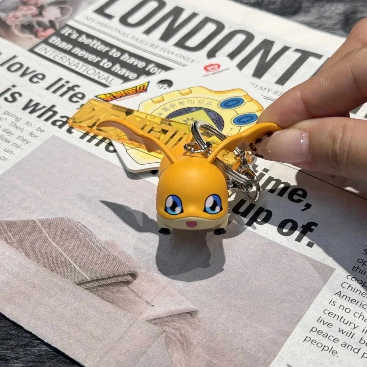 Anime Original Digimon Schlüsselanhänger Agumon Gabumon Q-Version Limitierte Figur Modell Spielzeug Rucksack-Anhänger Deko-Kollektion für Fans Geschenk – Detail 8