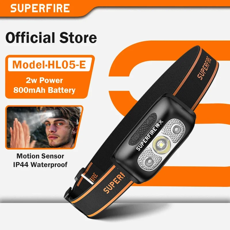 

Светодиодный налобный фонарь SUPERFIRE HL05-G с датчиком движения, перезаряжаемый, сверхъяркий, для рыбалки, кемпинга и активного отдыха