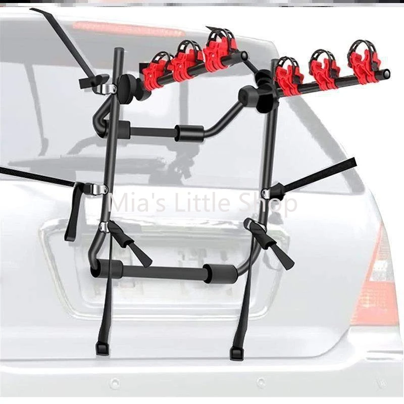 Car Rear Bike Rack Holds 3 Bicycles Outdoor Cycling Mount Bracket Trunk Rear Mounted Bike Carrier