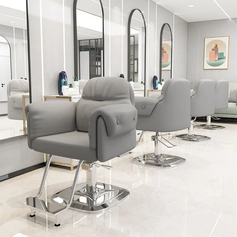 Ergonomic Professional Barber Comfortable Floor Barbershop Modern Barber Chair Design Elegant Sedie Per Estetista Furniture