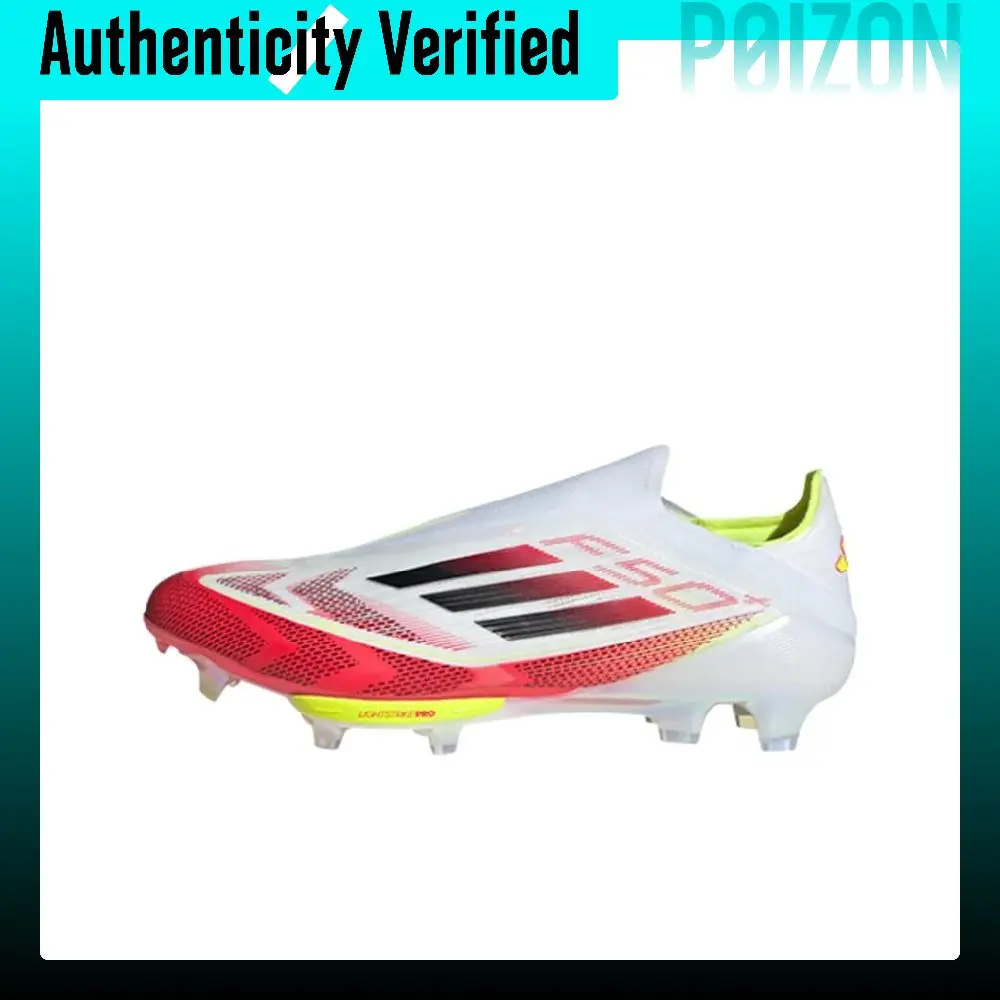 Adidas F50+ FG Firm Ground Pu Soccer Shoes Men's White Black Yellow IE1251