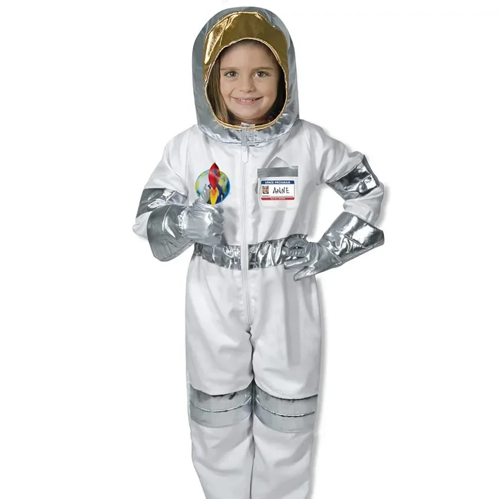 Children\'s Space Suit Cosplay Costume Astronaut Gloves Spaceman Kids Jumpsuit Holiday Halloween Party Gift Space Clothes