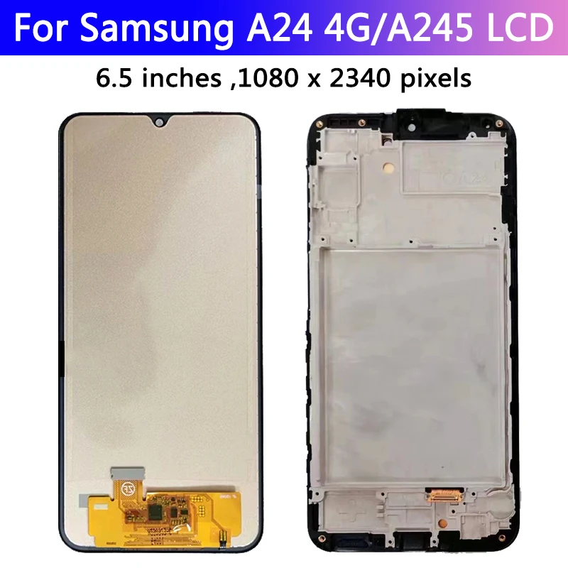 Small Size For Samsung  A24 A245 LCD Display Touch Screen Digitizer For Samsung A24 4G A245F A245M A245N Display Frame