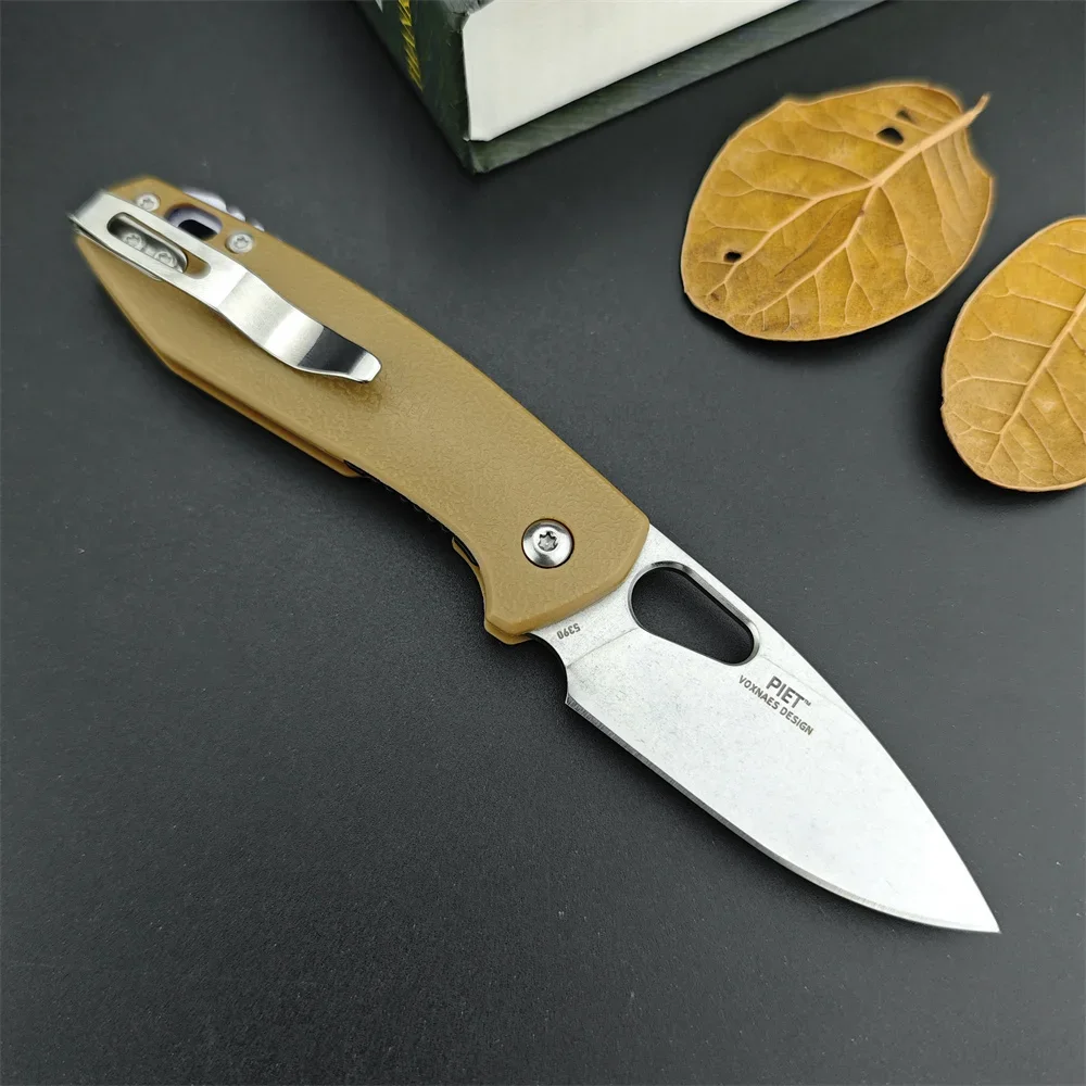 CRK 5390 Piet/7096 Lightweight Folding Knife, Satin Finished Blade GFN Handle Self Defense Fishing Outdoor Everyday Carry Knives