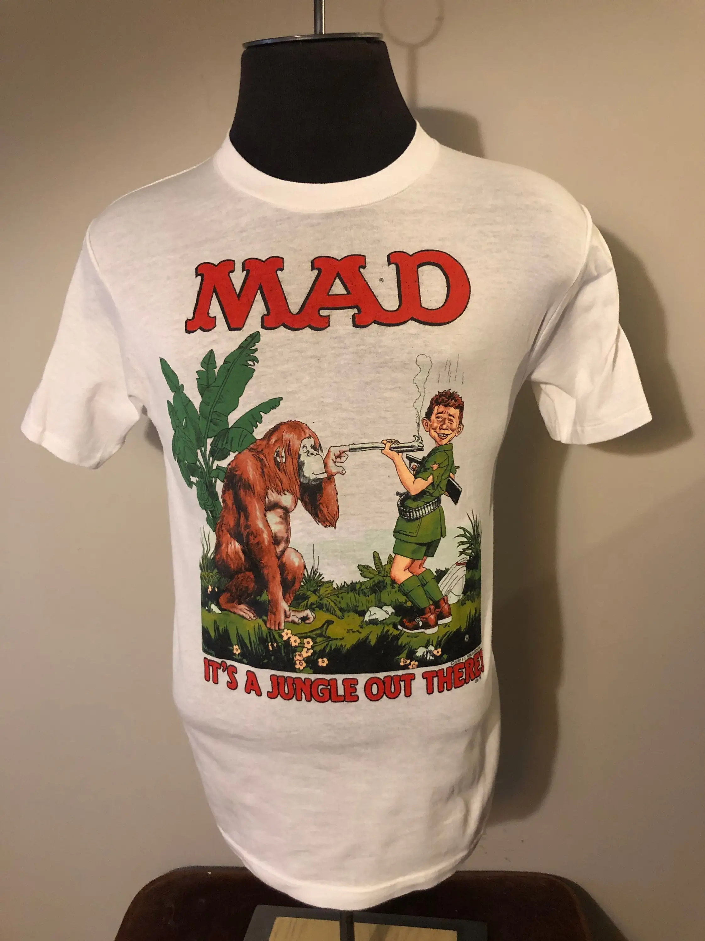 Vintage MAD Magazine T Shirt It s Like a Jungle Out There Cover