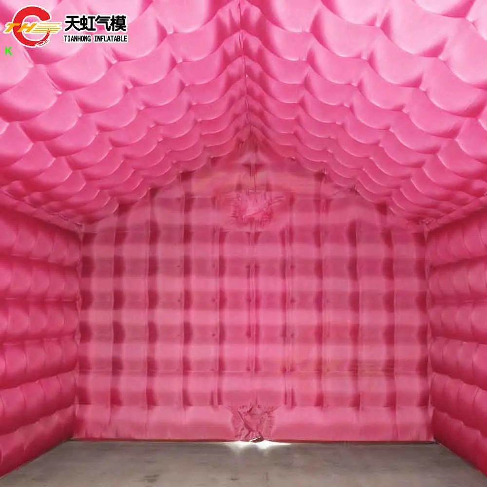 سريع الهواء السفينة الوردي نفخ حفلة النادي الليلي خيمة المحمولة كرنفال نفخ حفلة الحدث خيمة الحديقة منزل مع منفاخ