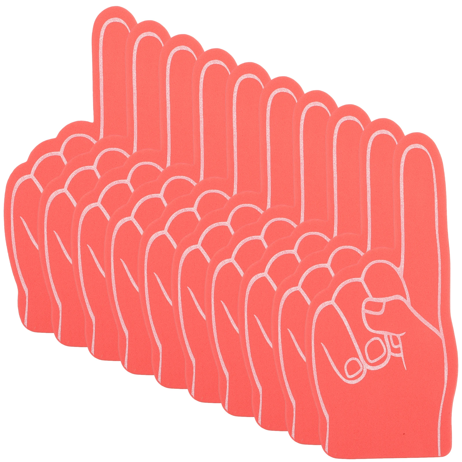 12pcs Red EVA Foam Finger Cots Cheerleading Props Sports Party Favor Football GameDecoration GroupSpirit Item