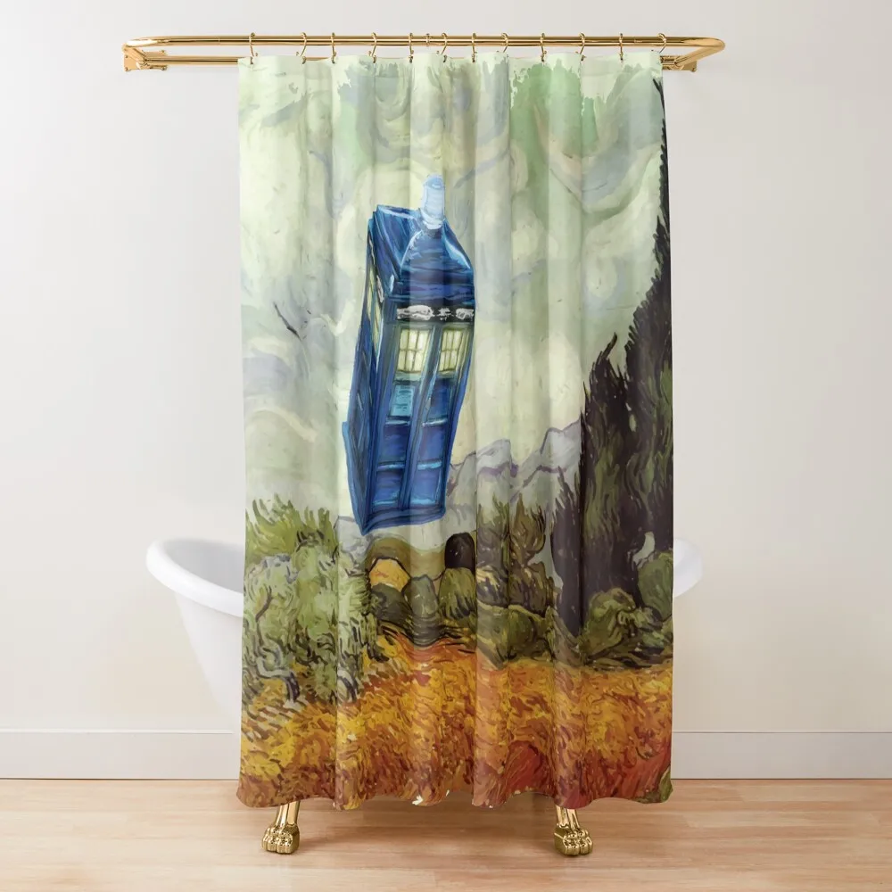 

Vincent and the Doctor Shower Curtain Window Waterproof Bathroom Shower Bathroom Decor Shower Set Curtain