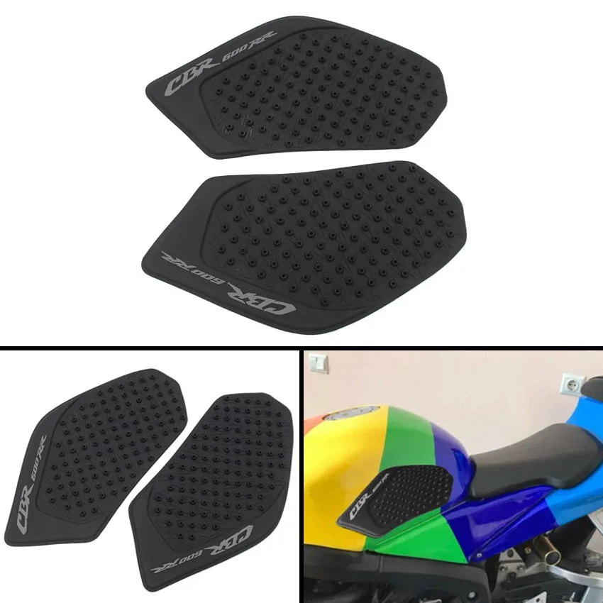 For Honda CBR600 CBR600RR 2003 2004 2005 2006 Motorcycle Waterproof Non-slip Side Fuel Tank Pad Stickers Rubber Patches