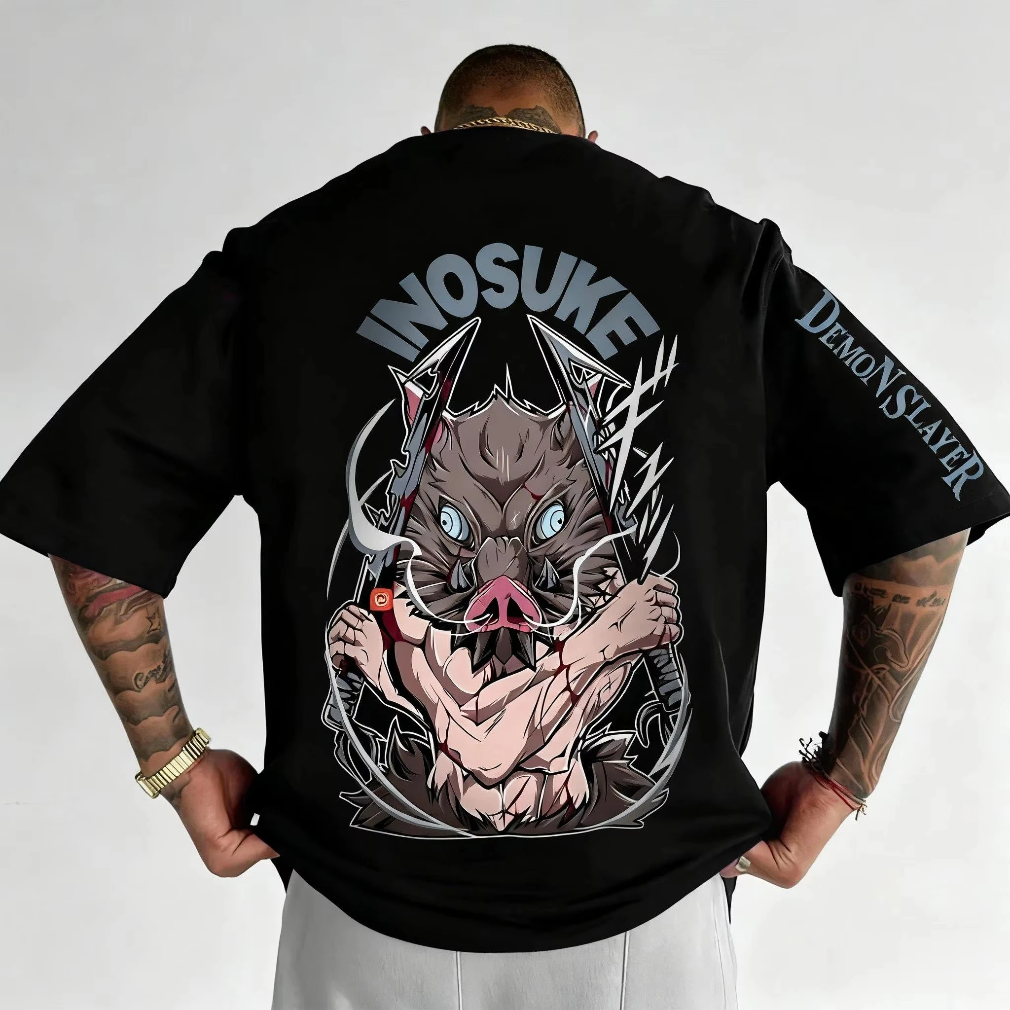 Demon Slayer Anime Herren T-Shirt Baumwolle Damen Kurzarm-Shirt Sommer Grafik-Print Streetwear Lässiges Oberteil Neue Sommer-Mode Y2k
