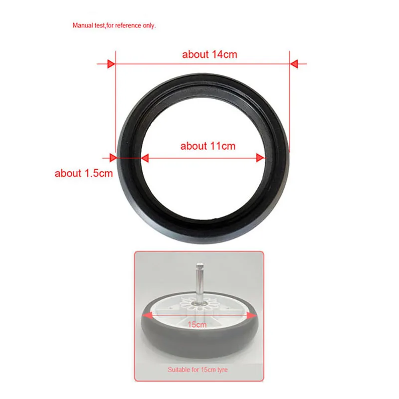 Neumático de rueda de cochecito For Nuna Trvl Buggy rueda delantera o trasera PU sin cámara DIY reemplazo directo accesorios de bebé