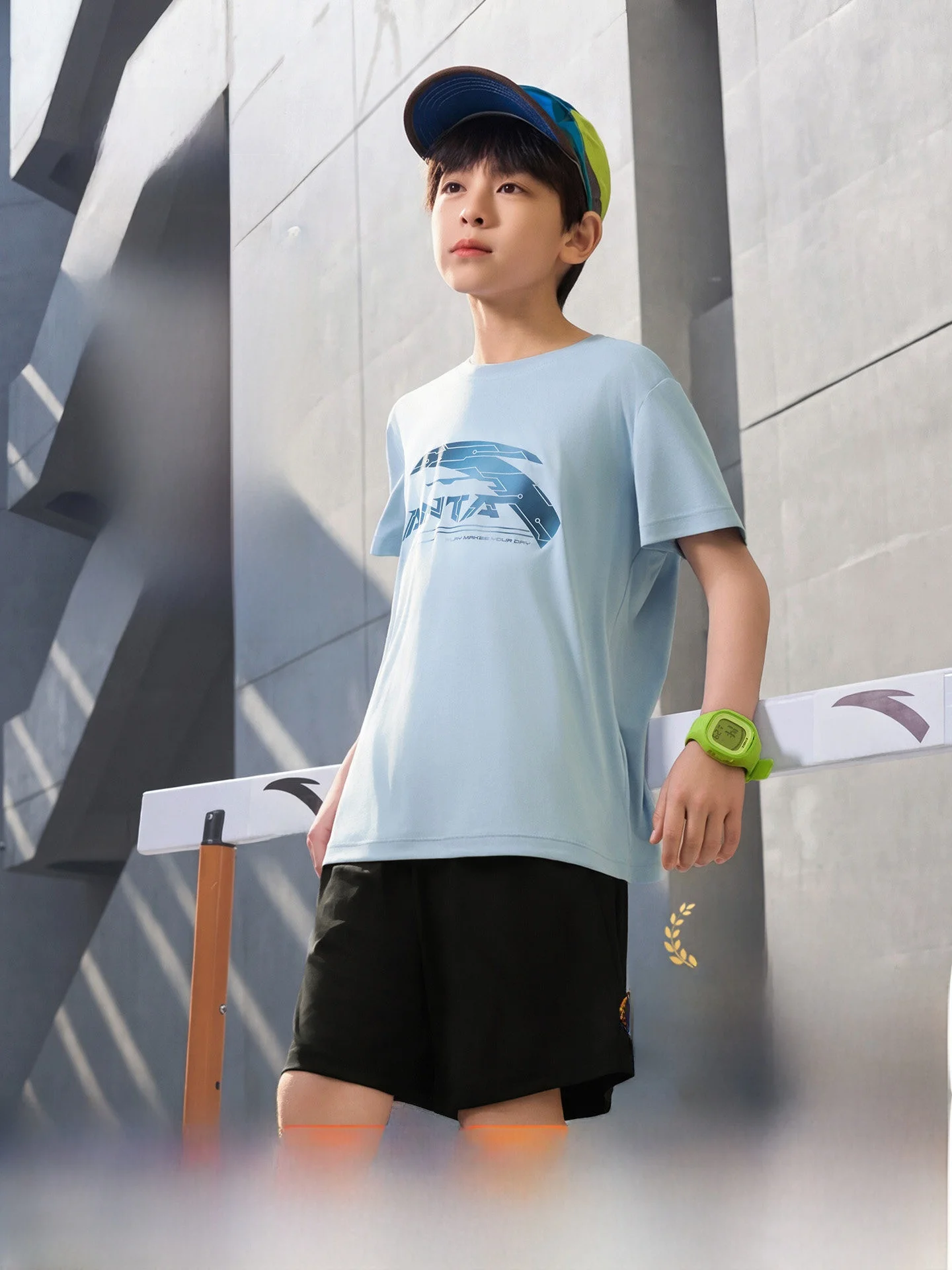 kids-sporty-quick-dry-two-piece-set-for-boys-summer-2026-fashionable-short-t-shirt-and-shorts-ensemble-polyester-fiber