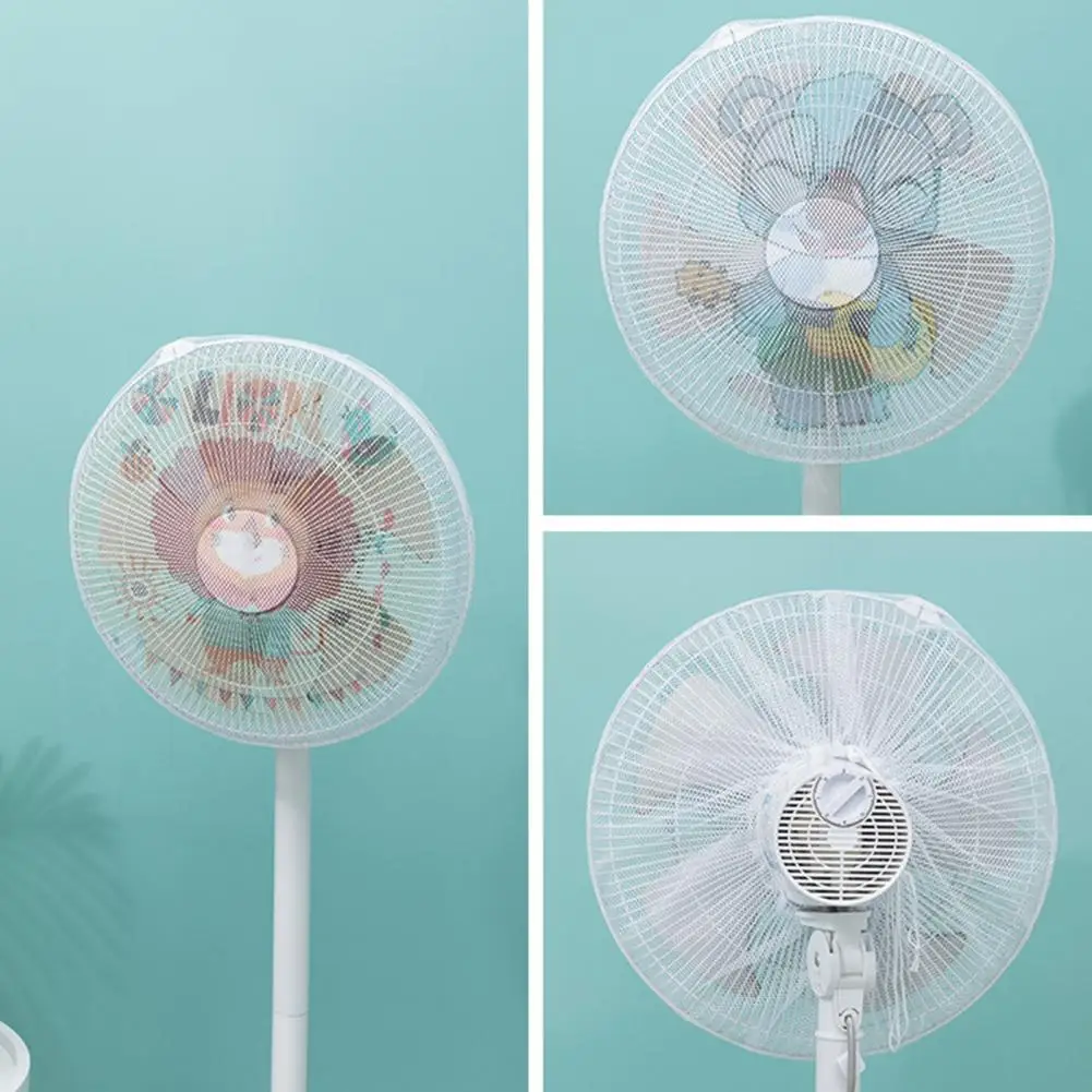 Durable Fan Protection Cover Foldable Fan Cover Front Back Wrapped Anti-pinch Hand Thick Mesh Finger Protector Fan Guard