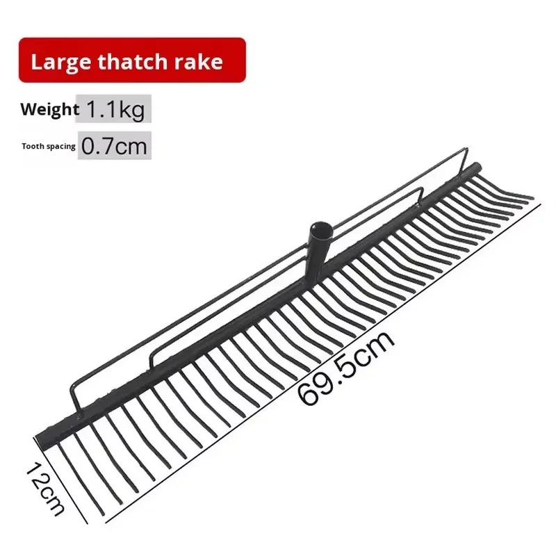 for Flat Bed Multi-Tooth Rake Manganese Steel Head Agricultural Gardening Soil Loosening Leveling Home Garden Planting Tool