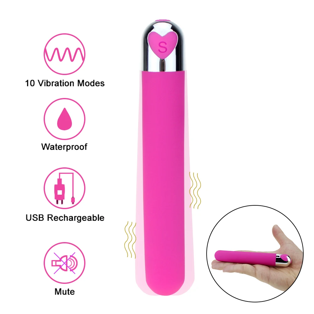 Pocket Portable 10 Modes Powerful Mini Massager G-Spot Clitoral Vaginal Stimulation Suitable for Women Sex Toys Adult Products