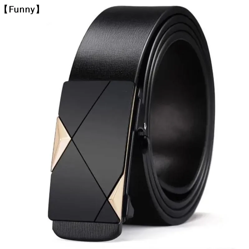 1Pcs PU Men's Inner Wear Belt Minimalist And Stylish Automatic Buckle Belt Perfect For Casual And Business Occasions〔Funny〕